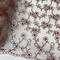 1 Yard Fuchsia Corded Bridal Lace Fabric Embroidered Polyester Net Mesh 54 Inch Width
